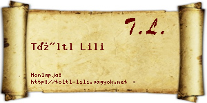 Töltl Lili névjegykártya