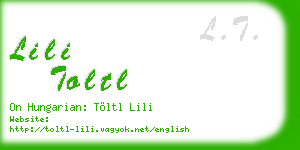 lili toltl business card