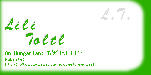 lili toltl business card